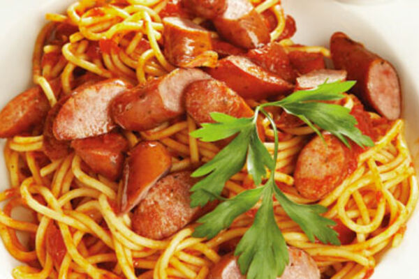 Sausage and Tomato Spaghetti