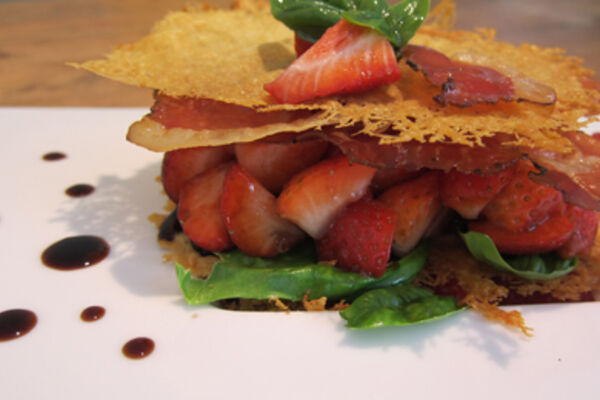 Savoury Strawberry and Parmesan Mille-Feuille