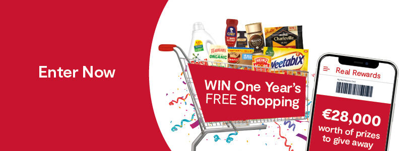 Scan to Win March One Year Free Shopping gift card • €100 SuperValu e-gift card for EVERY Store 