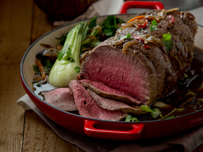 Asian style beef pot roast pak choi recipe
