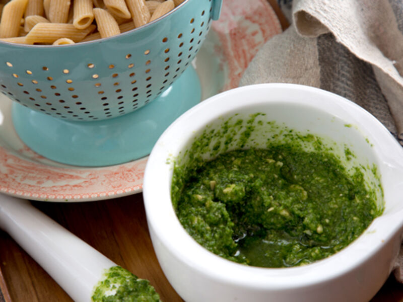 Easy pasta coriander pesto recipe