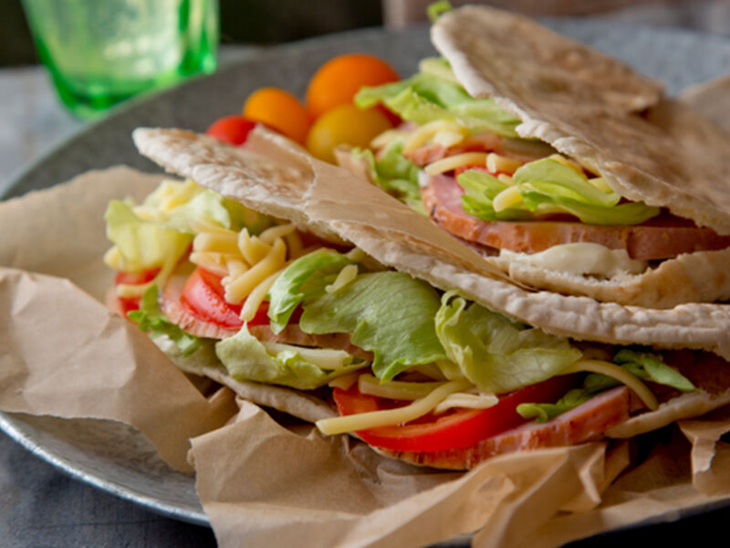 Mustard ham pitta recipe