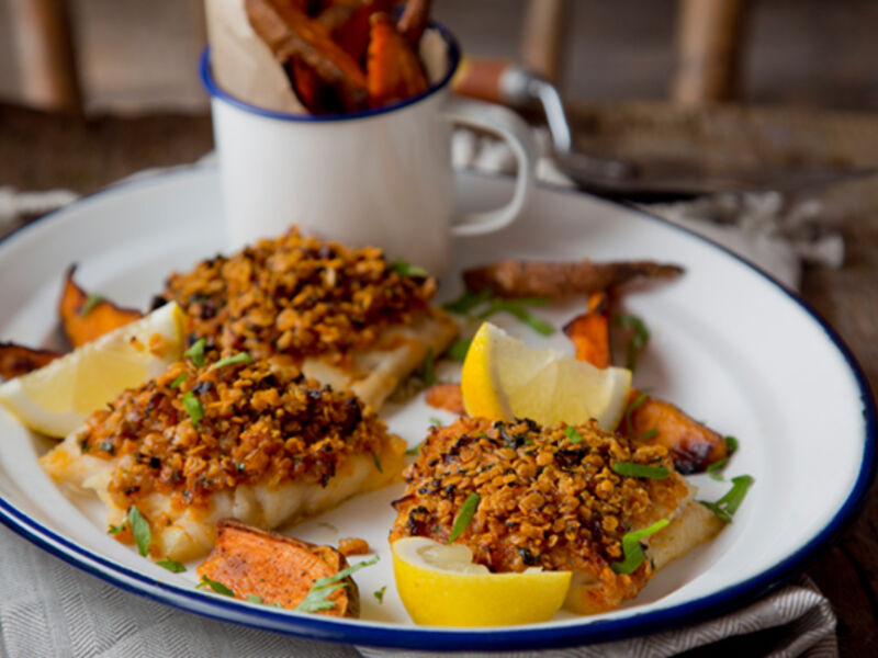 Oaty paprika cod recipe