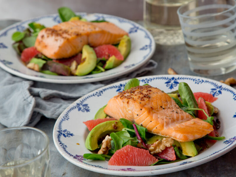 Salmon grapefruit avocado salad recipe