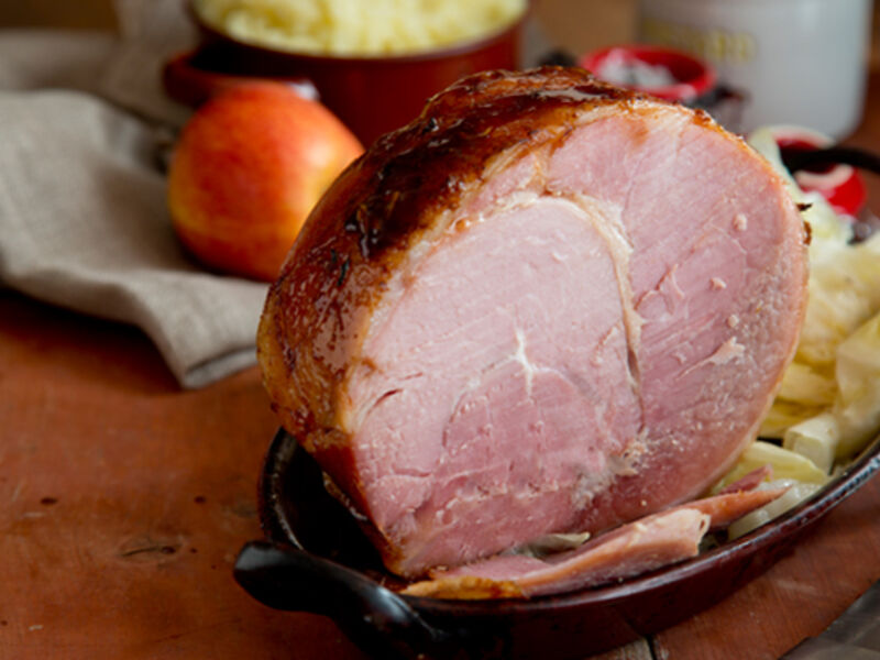 Sticky glazed ham fillet recipe