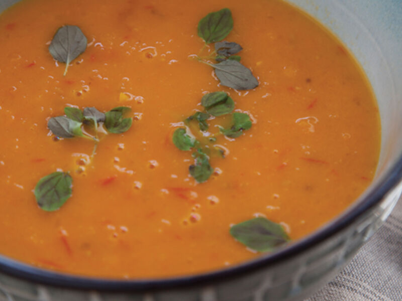 Tomato carrot cardamom soup recipe