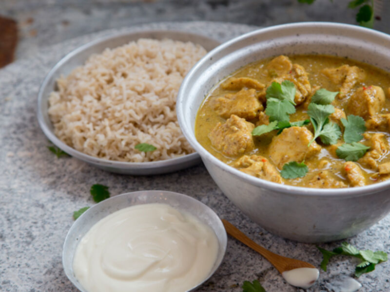 Chicken korma coconut cream recipe