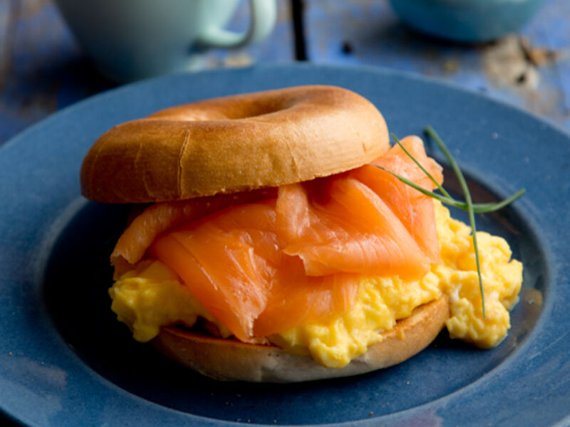 Smoked salmon scrambled eggs recipe
