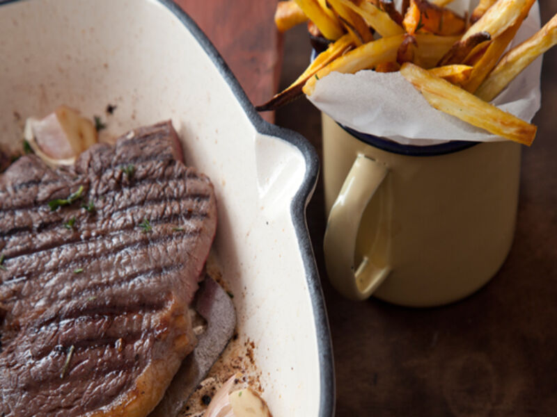 Steak parsnip sweet potato recipe
