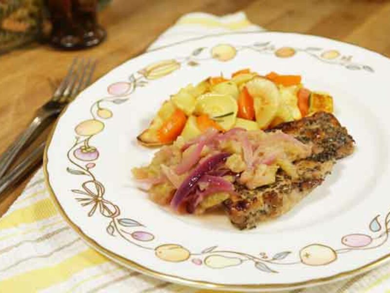 Pork chops apple sauce recipe