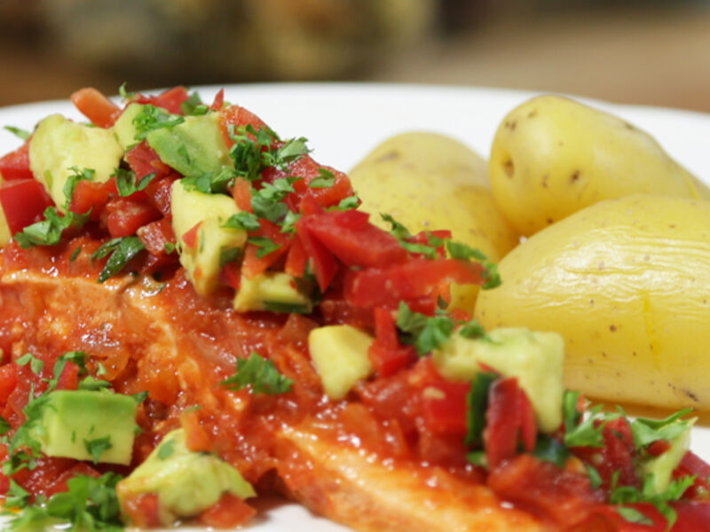 Salmon With Avocado Salsa