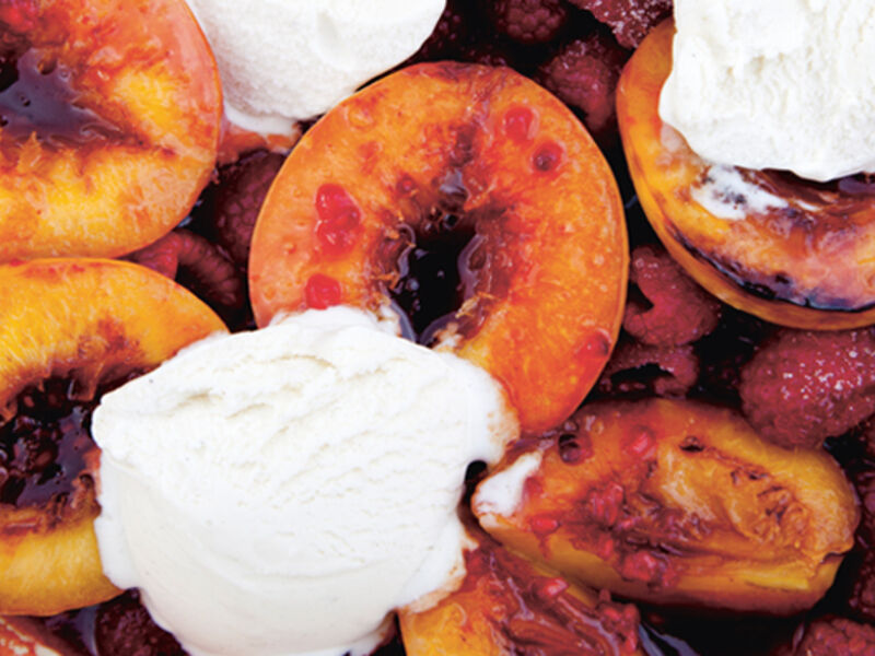 Kein BBQ Nectarines raspberries