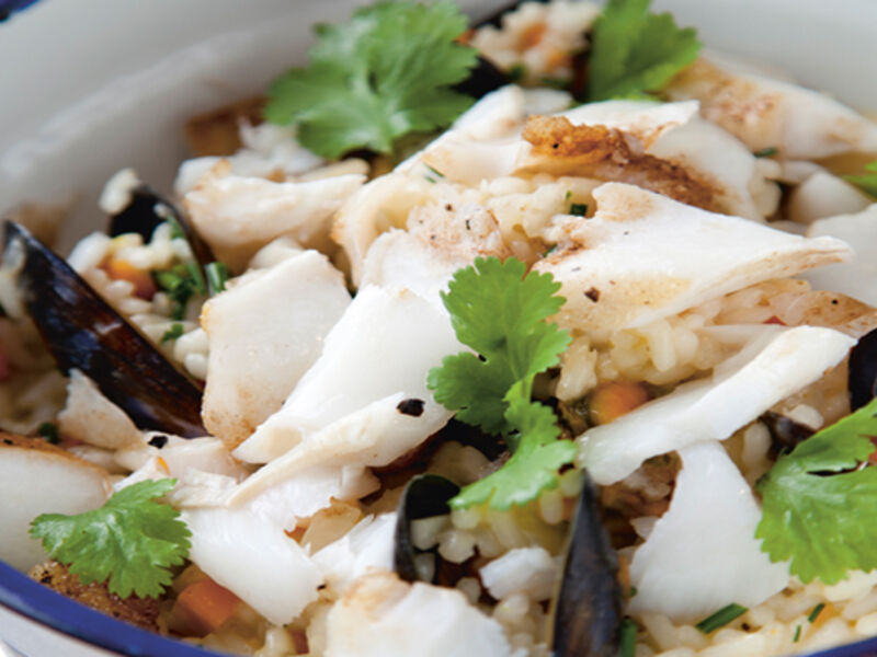 Kevin risotto cod mussels