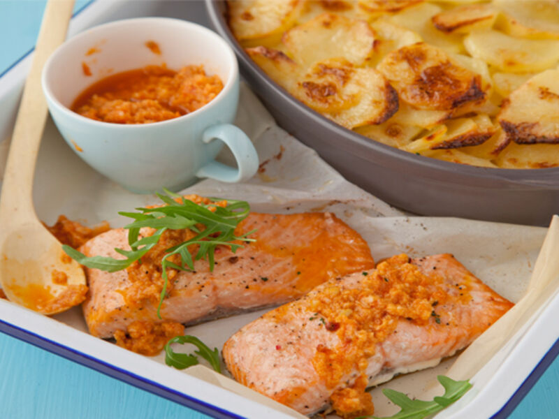 Martin fish baked salmon garlic potatoes