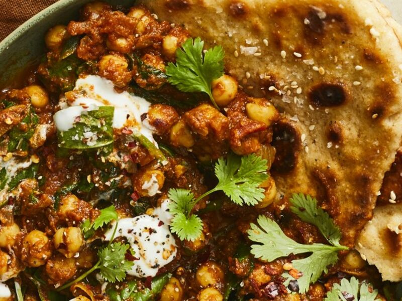 Chana Masala Roti Bread