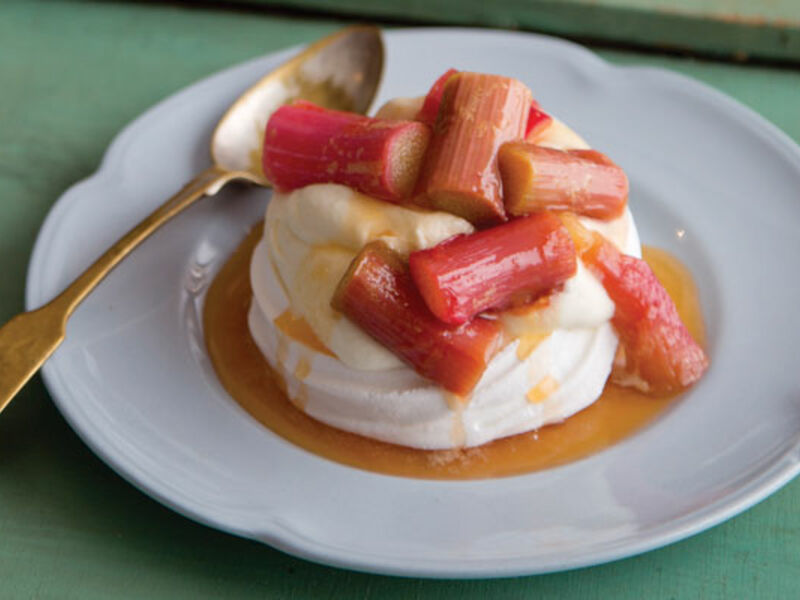 Tipperary Kitchen Meringues with Rhubarb and Orange