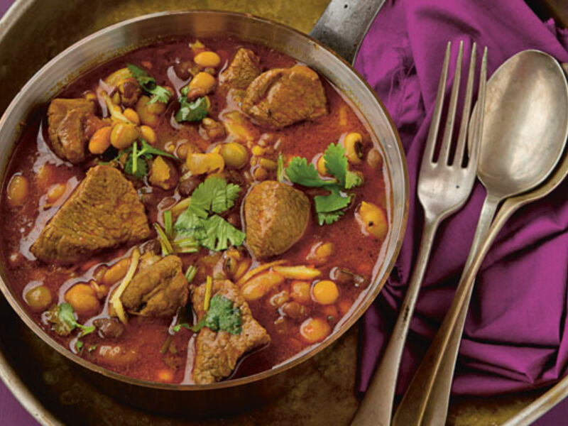 Mixed Bean Stew with Lamb