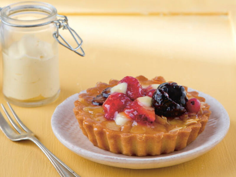 Mixed Berry White Chocolate and Almond Tart
