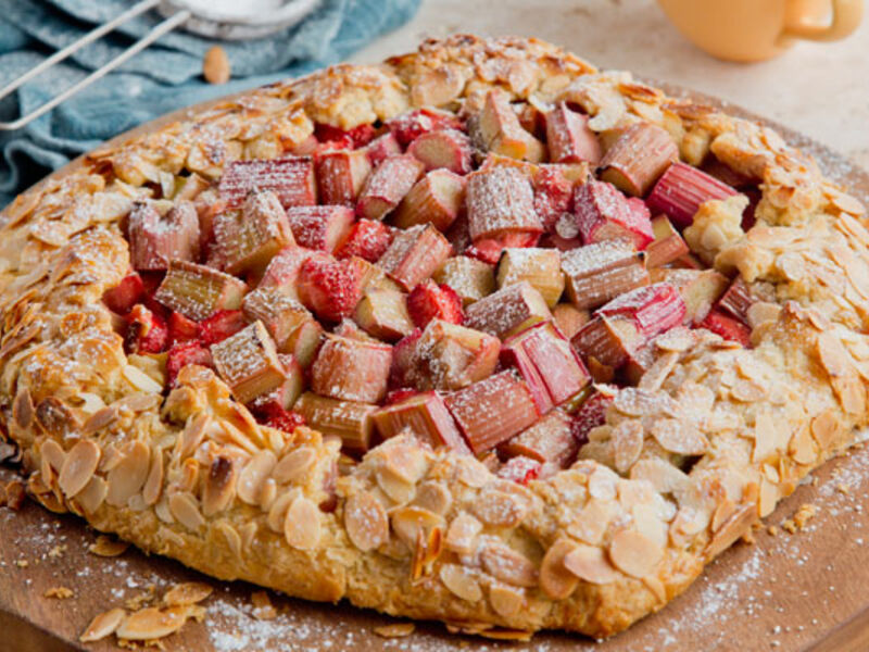 Rhubarb and Cherry Open Tart