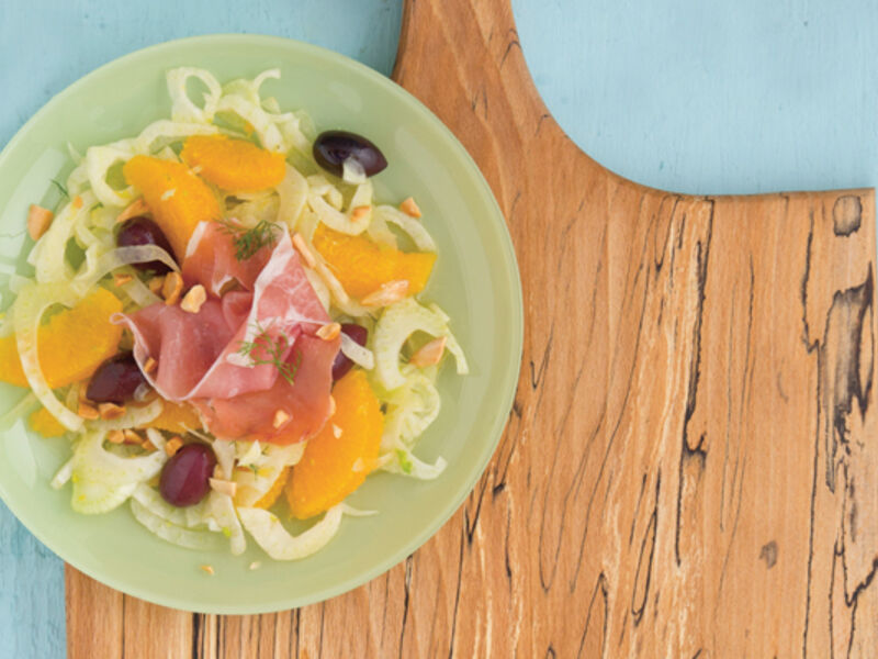 Fennel orange and prosciutto salad