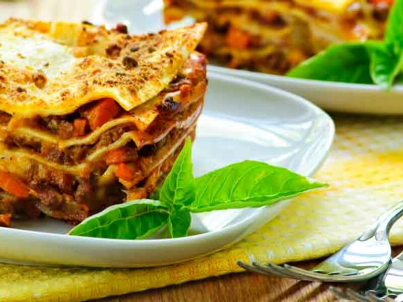 Beef lasagne