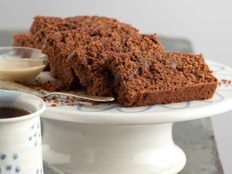 Chocolate tahini teacake