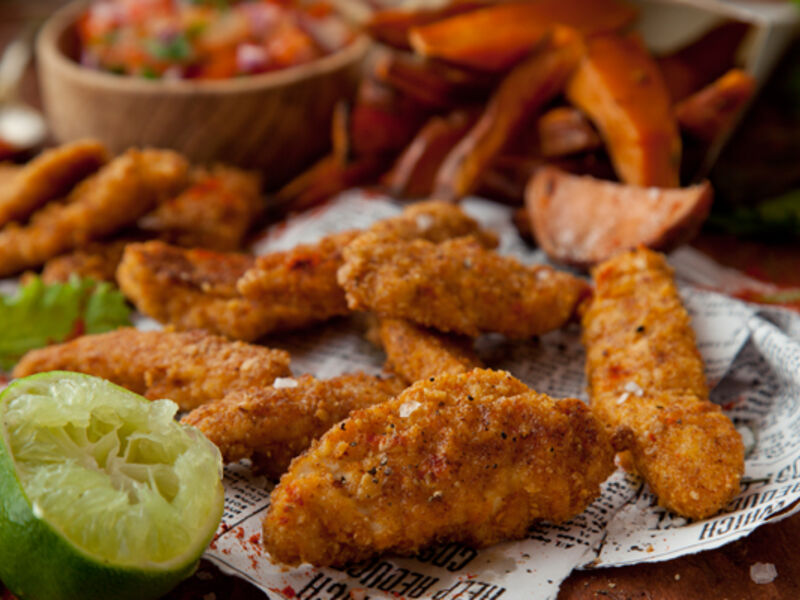 Chicken oatie goujons