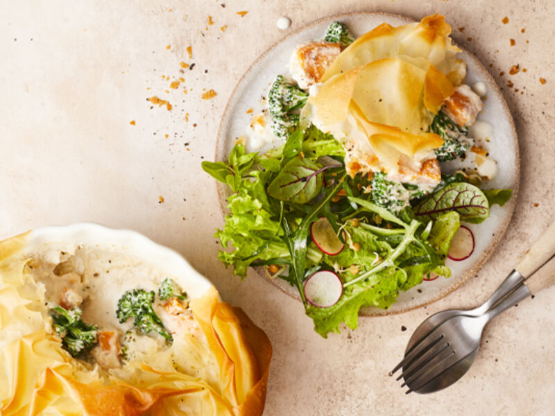 Creamy vegetable pie recipe