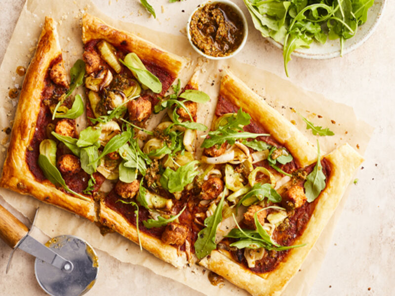 Puff pastry pizza recipe