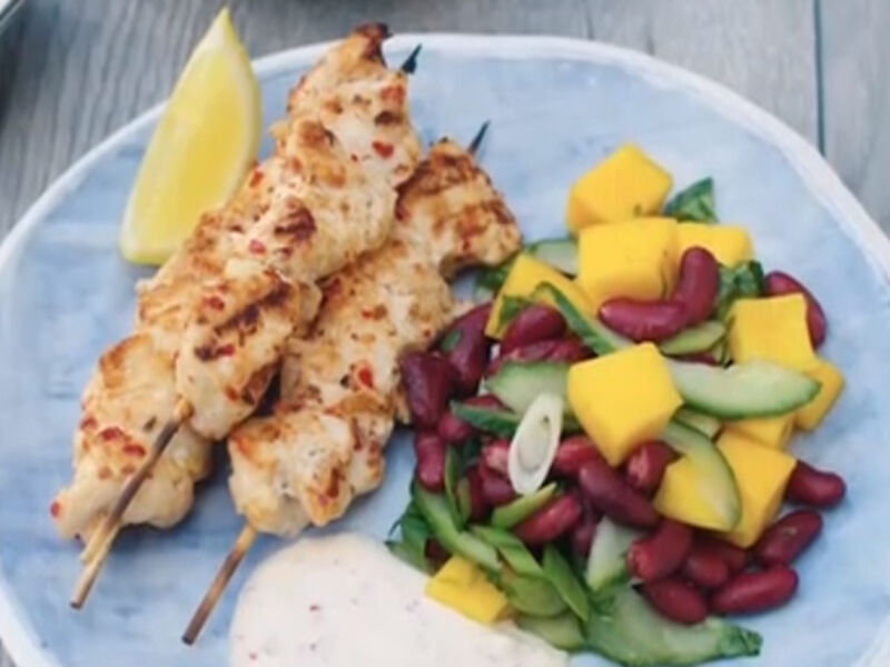 Spicy chicken skewers recipe