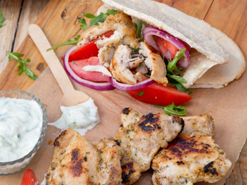 Grilled chicken gyros recipe