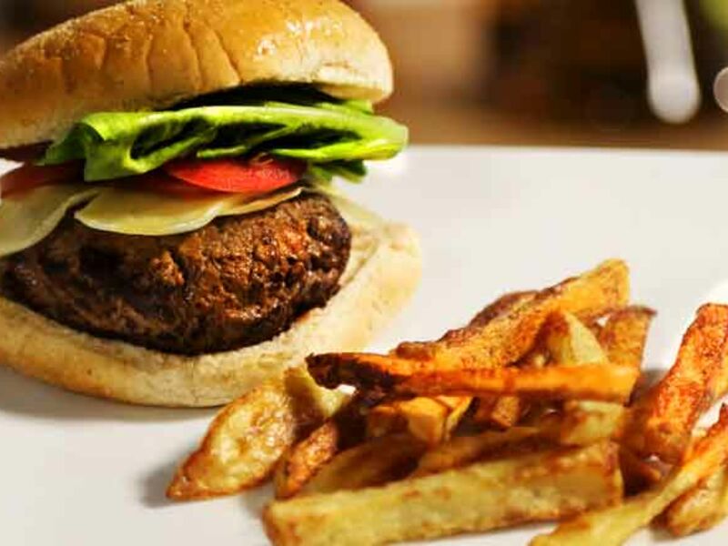 Cheeseburger and fries recipe
