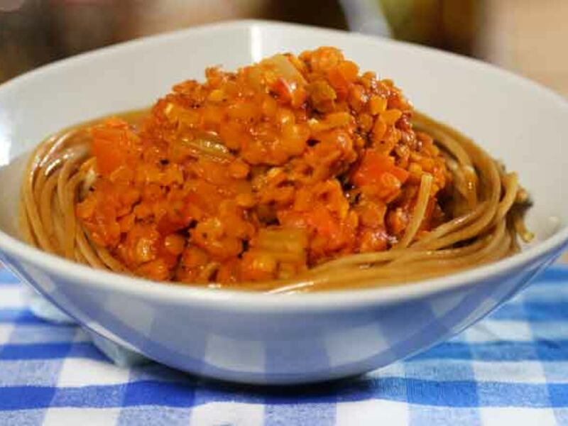 Lentil bolognese recipe