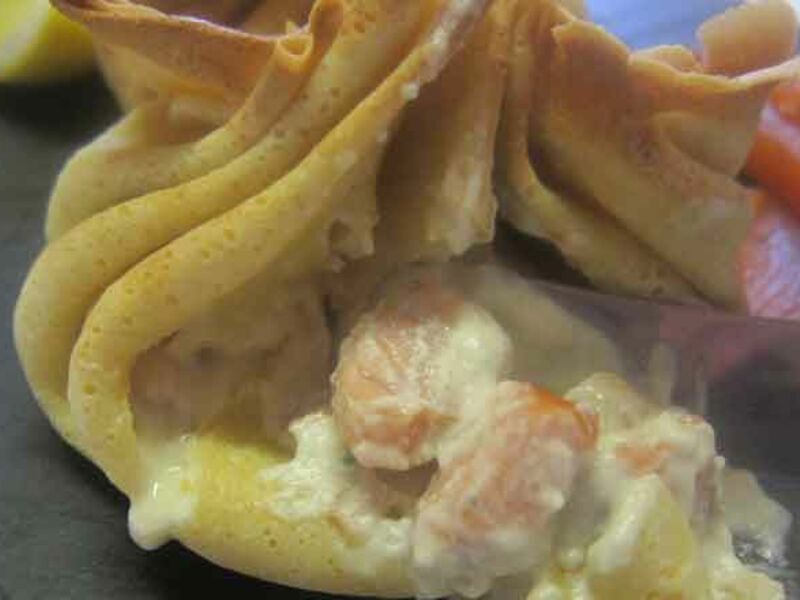 Smoked salmon pancake recipe