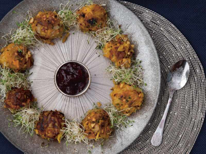 Parsnip cashew thyme rosti