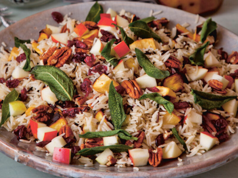 Parsnip pecan wild rice salad