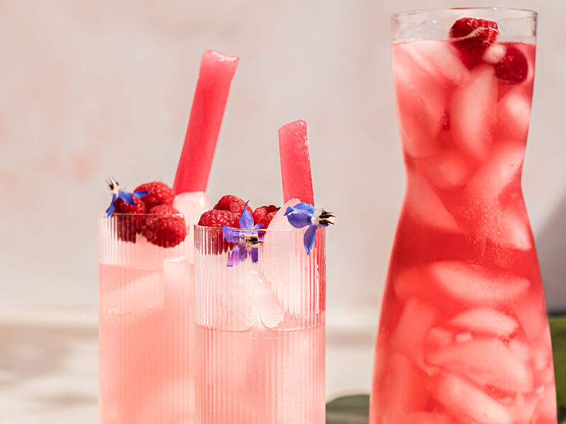 Raspberry Kombucha Lemonade
