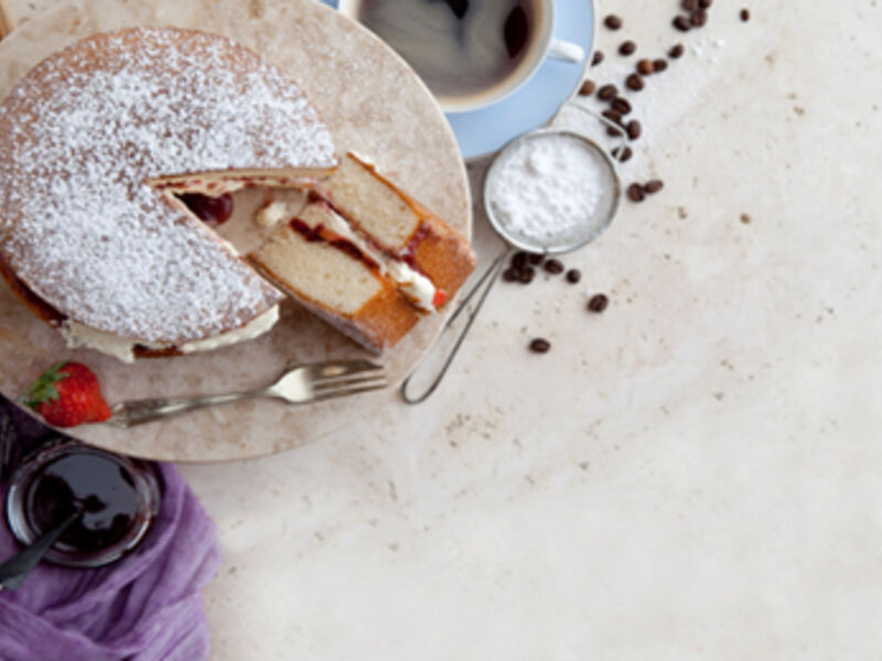 Victoria Sponge with Strawberry Jam