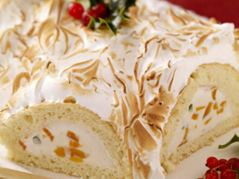 Baked Alaska Christmas Log