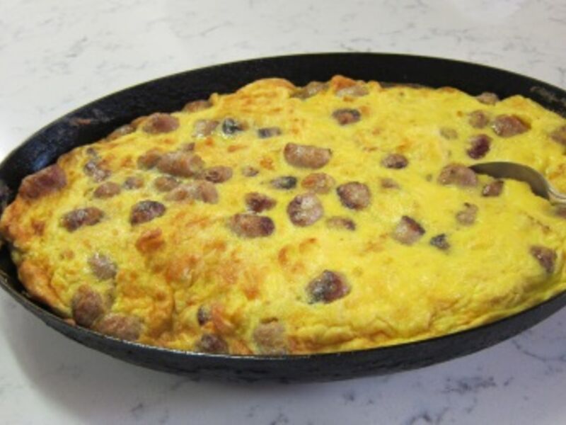 Sausage & Mushroom Omelette