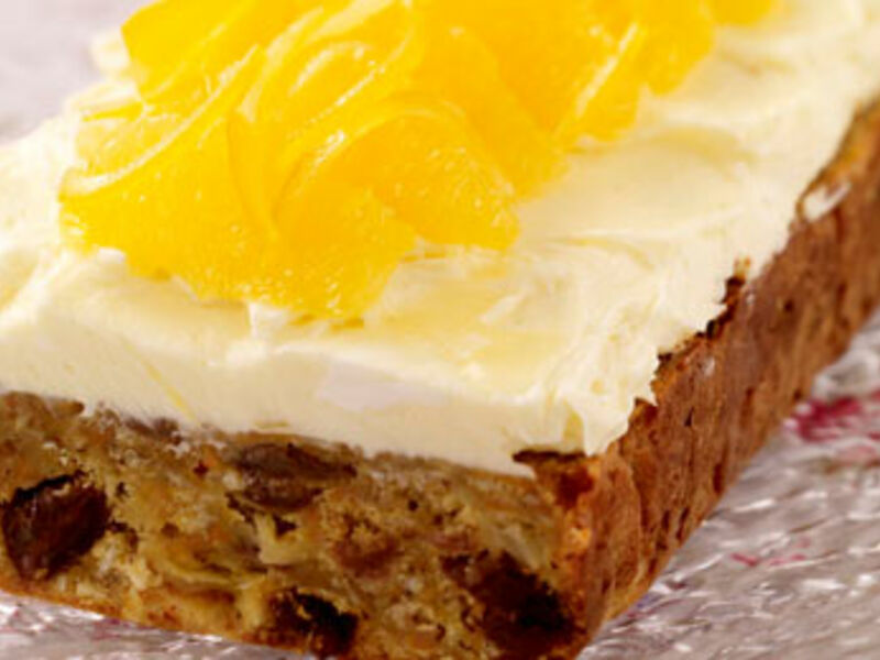 Carrot Cake with Cream Cheese Orange Icing