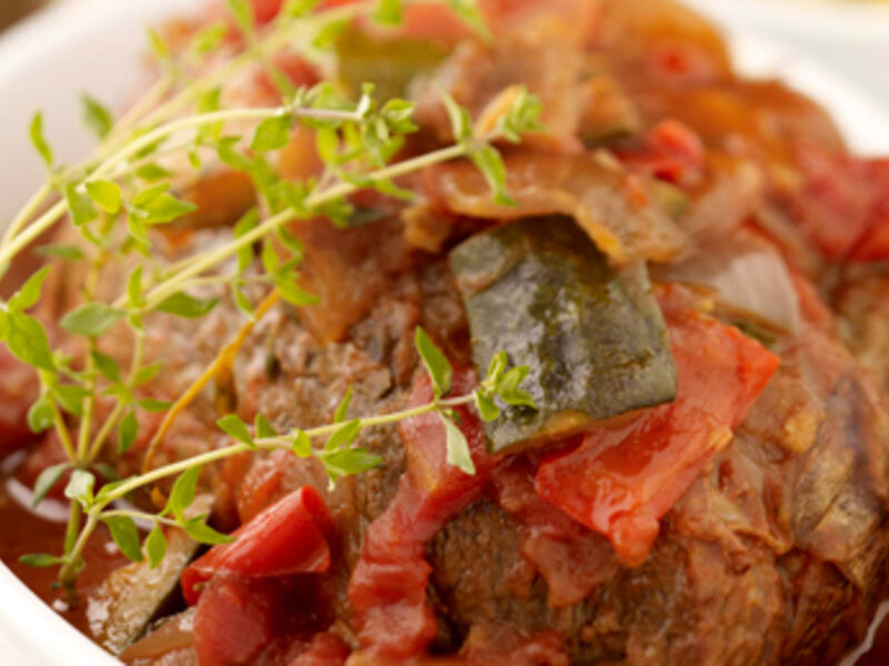 Kevin’s Mediterranean Pot Roast and Crunchy Roast Potatoes
