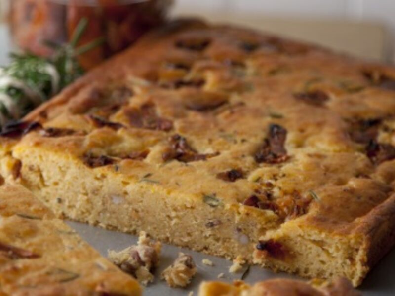 Cheese and bacon squares