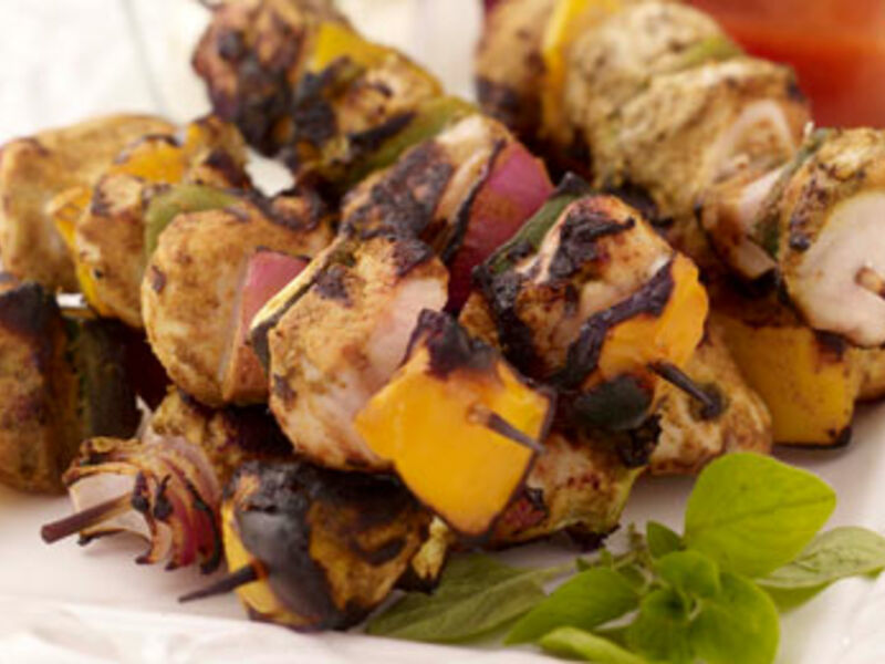 Curried Chicken Skewers
