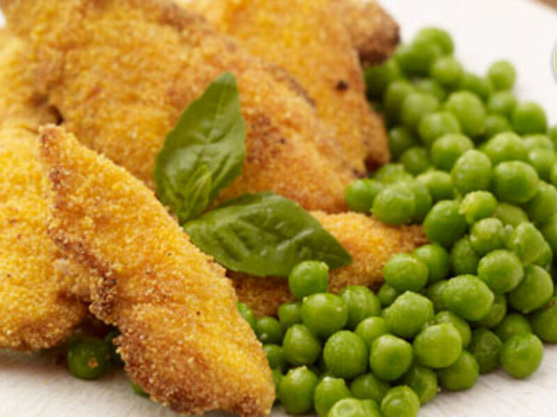 Gluten Free Chicken Nuggets with Skinny Chips & Garden Peas