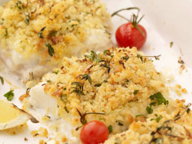 Herb Crusted Hake with Lemon Butter