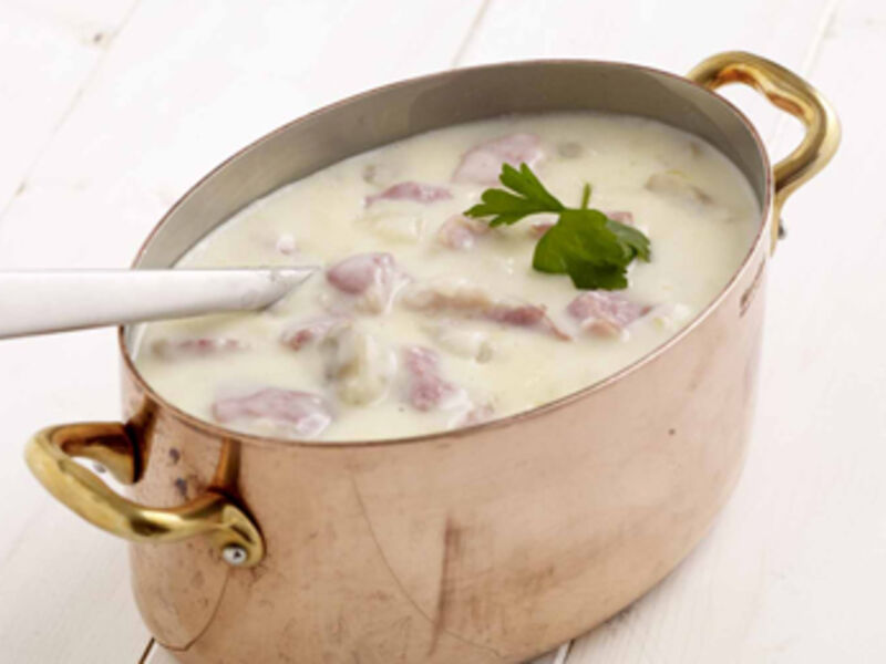 Bacon and Mushroom Casserole with Spring Onion Mashed Potatoes
