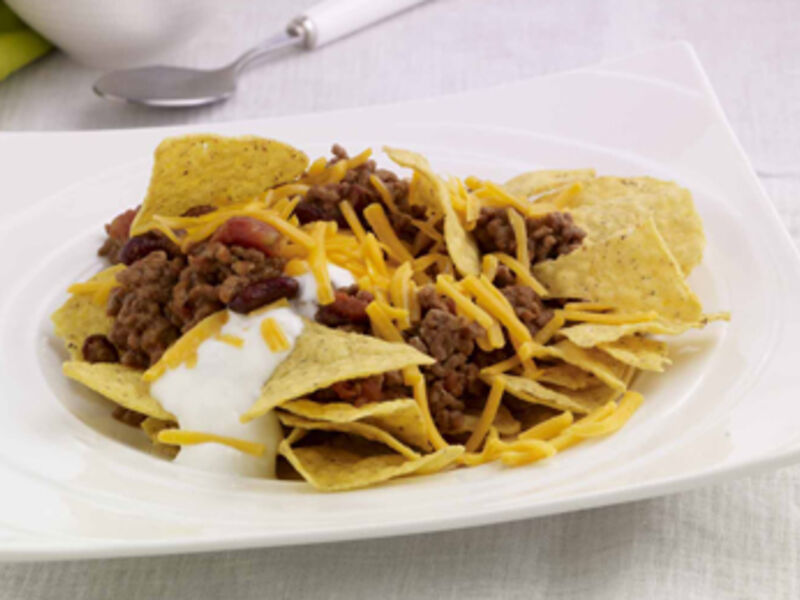 Chilli Beef with Cheese and Tortilla Chips