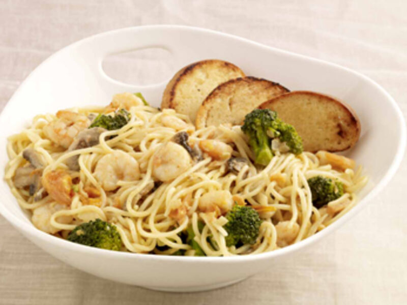 Spaghetti with Prawns and Sweet Chilli Cream