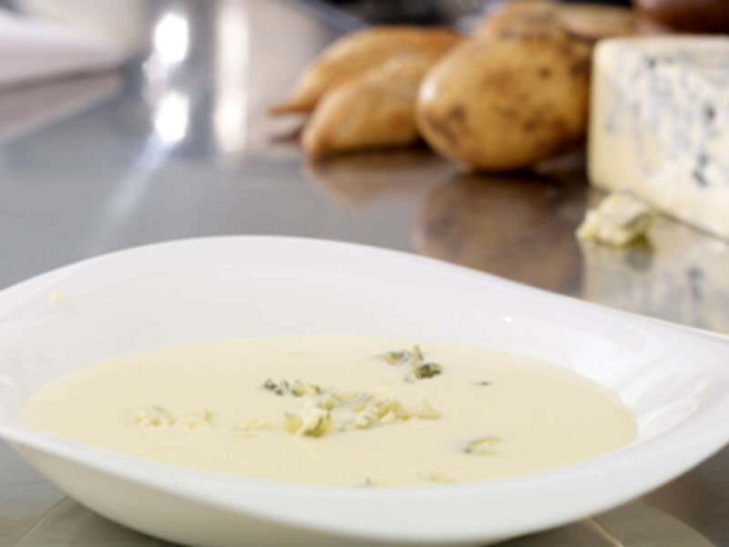 Creamy Potato & Cashel Blue Cheese Soup